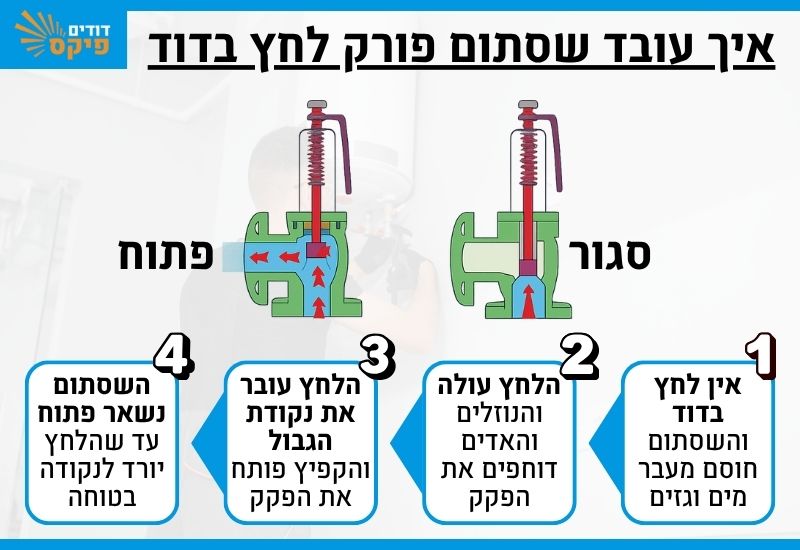 איך עובד שסתום פורק לחץ בדוד