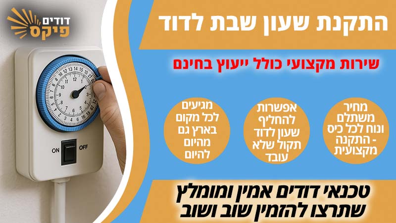התקנת שעון שבת לדוד